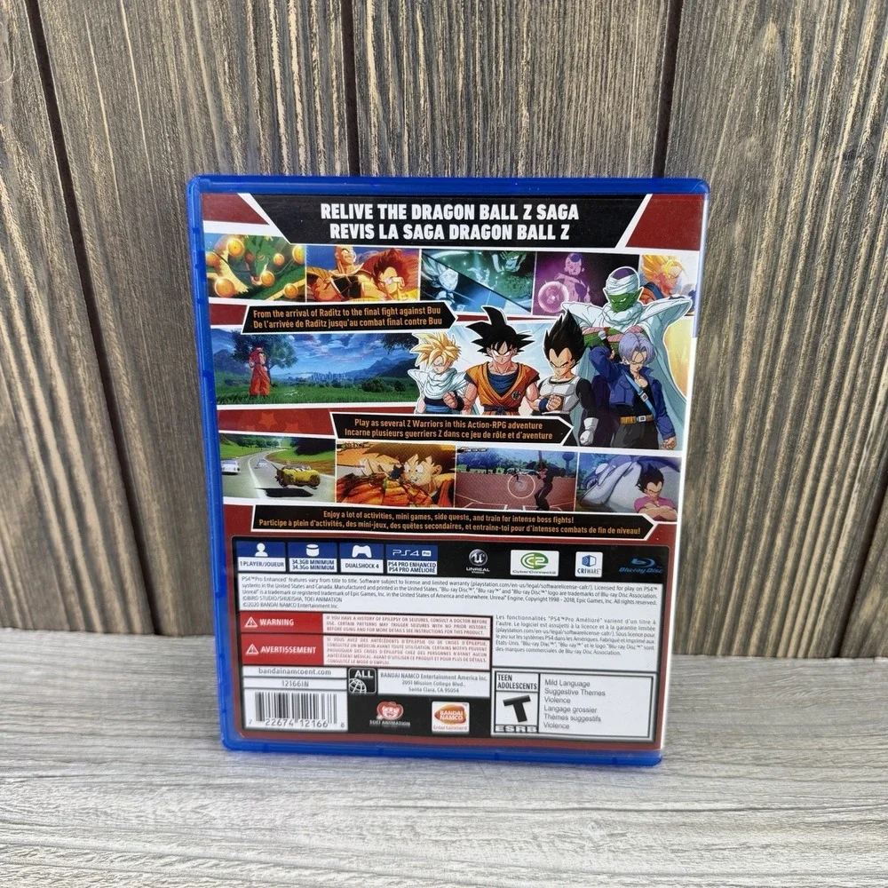 Dragon Ball Z: Kakarot (Sony PlayStation 4 PS4, 2020) no manual Tested Working
